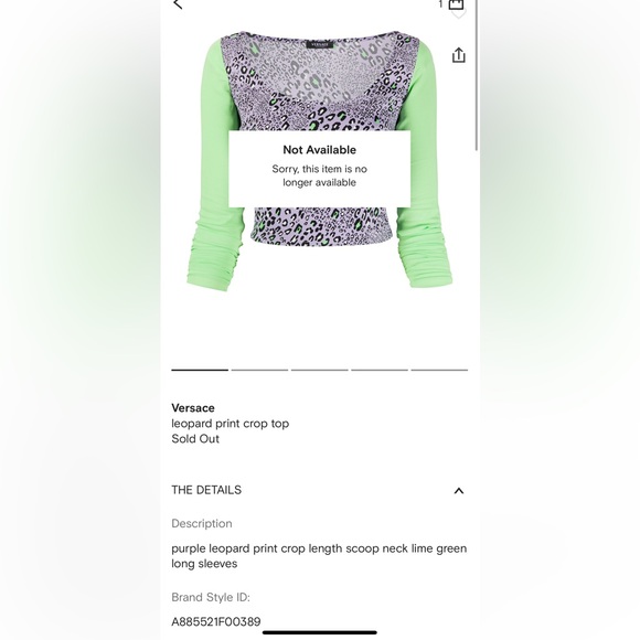 Versace Leopard Print Crop Top - Picture 3 of 6